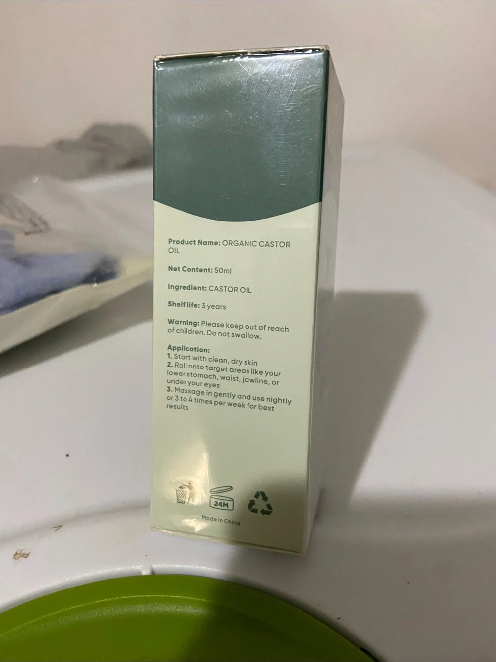 VEXIVO Organic Castor Oil Growth Oil Cold-Pressed Rose Quartz Roller 1.7 fl oz